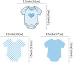 50 PCS Edible Baby Shower Cupcake Toppers Wafer Paper Gender Reveal Cupcake Picks Edible Baby Boy Birthday Decorations It's a Boy Theme Baby Shower Boys Birthday Decorations Supplies Blue