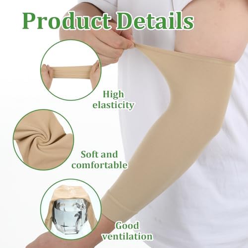 2 Pairs Tattoo Cover Up Sleeve Forearm Sleeves for Women, Forearm Compression Protective Sleeve Arm Sleeves for Women Men
