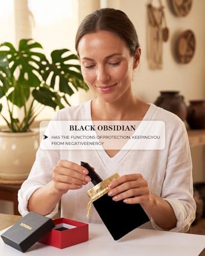 Natural Healing Crystal Wand Set - 2.4-2.8" Polished Gemstone Point Obelisk - Obsidian Hexagonal Towers for Reiki Energy, Chakra Balancing, Meditation & Home Office Decor - Spiritual Gifts for Women