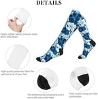 Floral Pattern Socks For Women & Men Support Circulation For Nurse, Travel, Flight