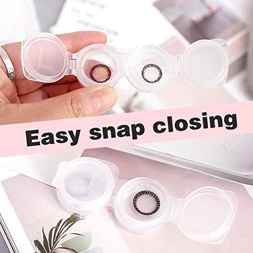 ofone Contact Lens Case, 6 Pack Flip Top Contact Cases Travel with Remover Tool Tweezers Contact Solution Bottle Mirror Contact Lenses Container Kit for Women