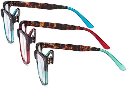 Eyekepper Ladies Reading Glasses - 3 Pack Large Lens Stylish Readers for Women +1.25