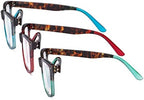 Eyekepper Ladies Reading Glasses - 3 Pack Large Lens Stylish Readers for Women +1.25