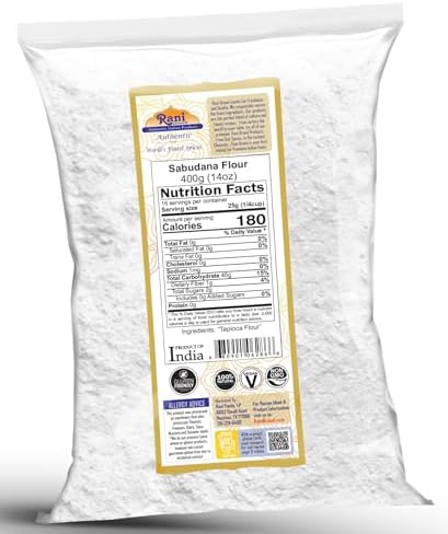 Rani Sabudana Flour (Tapioca/Sago Flour) 14oz (400g) ~ All Natural | Vegan | Gluten Friendly | NON-GMO | Kosher | Indian Origin