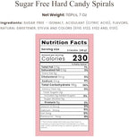 Andy Anand Chocolatier Sugar Free Hard Candy Spirals - Stevia Sweetened Sugar Free Candy, Candy Assortment with Five Different Flavors Made in Spain Gluten Free, Diabetic friendly (110Pcs, 7 Oz)