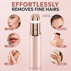 Facial Hair Remover for Women 2 in 1 Painless Hair Trimmer for Eyebrow & Nose USB Rechargeable Facial Shaver with LED Light Portable Face Razor for Lip & Chin
