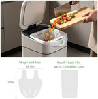 2.6 Gallon Small Trash Bags with Handles, White Bathroom Mini Garbage Bags, Unscented 10 Liter Wastebasket Liners for Kitchen Office Car, Heavy Duty, 100 Count