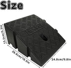 QTLCOHD 2 Pack Curb Ramps 4 Inch Rise Height Portable Lightweight Small Rubber Curb Ramp for Driveway, Threshould, Motocycles, Bike, Road, Wheelchairs