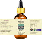 Pure Olive Oil (Olea europaea) with Glass Dropper Cold Pressed 100ml (3.38 oz)