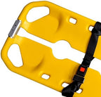 LINE2design Scoop Stretcher - EMS Medical Folding Stretcher 400lb Load Capacity Emergency Portable Travel Size Patient Transport Adjustable Lightweight Immobilization Board - Yellow