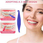 OBTANIM 50 Pcs Colorful Disposable Plastic Braces Elastic Rubber Bands Placers Tool for Braces Dental Orthodontic
