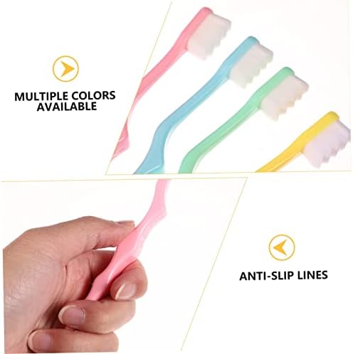 FOMIYES Fragile Gums Deep Cleaning Toothbrush 4pcs Assorted Styles Soft Bristles Gentle on Gums Easy to Carry