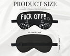 DS. DISTINCTIVE STYLE Fuck Off Eye Mask Middle Finger Funny Sleep Mask for Men/Women, Breathable, Blackout, Satin, Black