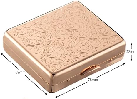 Fashion Elegant Medicine Portable Double Protection Switch Metal Travel Pill Box (7 Days) /8 Compartment (Champagne Gold)