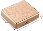 Fashion Elegant Medicine Portable Double Protection Switch Metal Travel Pill Box (7 Days) /8 Compartment (Champagne Gold)
