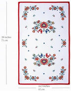 Folklore Dish Towel, Red