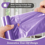 Teivio Small Trash Bags 4 Gallon 160 Counts Garbage Bags, Bathroom Trash Can Bin Liners, Small Plastic Bags for home office kitchen, fit 12-15 Liter, 3,3.5,4.5 Gal, Purple