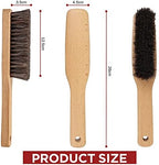 TAKAVU Horsehair Shoe Boot Brush 10.2 Inches - Hat Brush, Hand Broom With 100% Soft Genuine Horse Hair Bristles, Long Beech Wood Handle for Cleaning Shoes, Boots, Counters, Beds, Clothes, Furniture