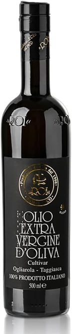 ROI Monocultivar Taggiasca Extra Virgin Olive Oil from Liguria Italy - Italian Olive Oil from Italy, First Cold Pressed EVOO, High Polyphenols, Fresh Harvest Premium EVOO - 16.91 fl oz (500 ml)