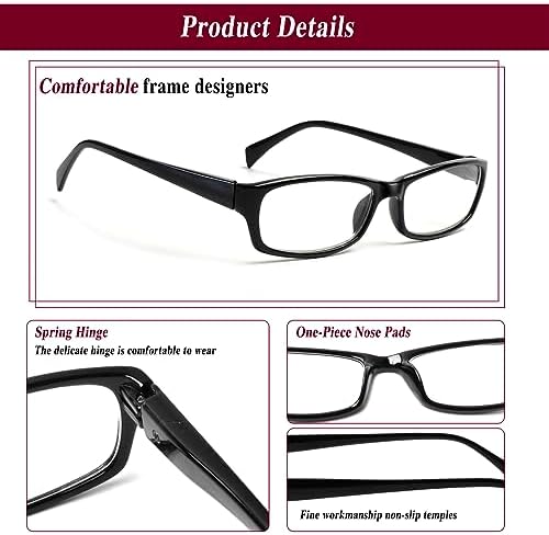 Kerecsen Reading Glasses 5 Pairs Fashion Ladies Readers Spring Hinge with Pattern Print Eyeglasses for Women (Mix Color -4, 1.25)