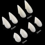 Zhanmai 12 Pairs Vampire Teeth Costume 4 Size Fake Fangs with 2 Tooth Pellets for Cosplay Props Halloween Party Accessories Masquerade Dentures Makeup Dress up Favors
