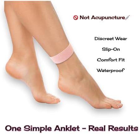 Anti Swelling Ankle Bracelet – Acupressure Anklet for Balance, Sleep, and Circulation Support – Waterproof Slip On Stretch Comfort Fit