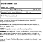 Swanson Guarana 500 Milligrams 100 Capsules