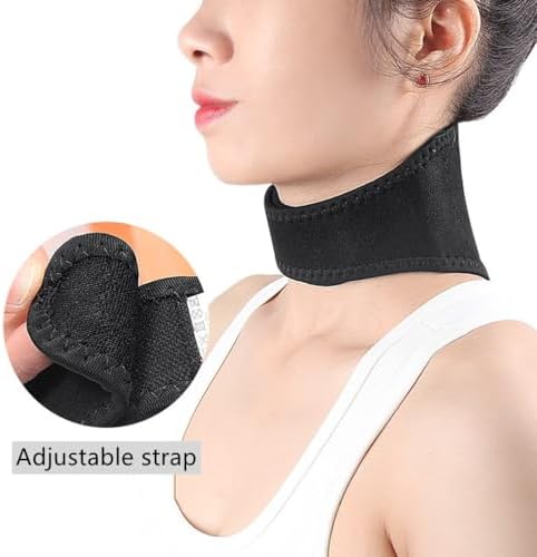 Heated Neck Brace Self Heating Neck Wrap for Pain Relief Magnetic Therapy Neck Support Brace Heating Pad Adjustable Neck Support Neck Warmer Neck Protector for Neck Arthritis Cervical Spine Neck Relax