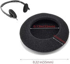 24 Pack Headphone Earpads Replacement Cushions 55MM Black | Soft Headset Ear Covers & Ear Cushions for Plantronics Headsets, Universal Fit for Office Telephone Headsets Daily Use & Maintenance