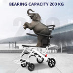 Ultra-Lightweight 13.66lbs Foldable Transport Wheelchair for Seniors Portable Aluminum Travel Wheelchair Support 180lbs Easy Travel Light Weight,Folding Collapsible,Fast Arrival A