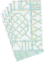 Caspari Bamboo Screen Robin's Egg Paper Linen Guest Towel Napkins - 12 Per Package