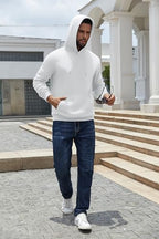 COOFANDY Men's Hoodies Pullover Fleece Lined Hoodie Casual Long Sleeve Drawstring Hooded Sweatshirts with Kanga Pocket
