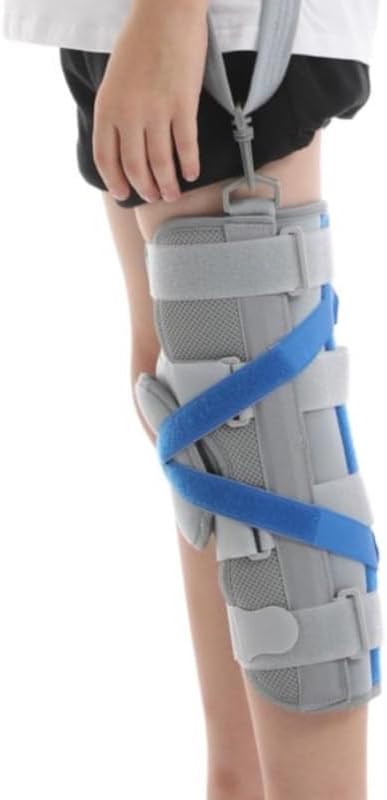 Kids Knee Leg Immobilizer Pediatric Knee Brace Support Child Knee Fixed Splint Leg Fracture Splint Leg Immobilizer/Knee Splint/Knee Brace (M M)