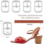 Framendino, 20 Pack Metal Single Prong Pin Shoes Buckles Roller Buckle Hardware Pin Buckle for Shoes Bag Leather Belt