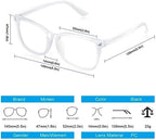 Blue Light Blocking Glasses for Women/Men Clear Frame Square Eyeglasses Computer Gaming Screen Glasses