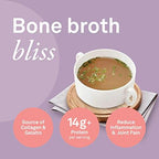 Organika Beef Bone Broth Powder- Grass-Fed and Pasture Raised Cows- Keto Friendly, High Protein and Mineral Content- 300g