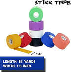 STIKK Athletic Tape - 8pk Multi Color - 1.5'' x 15 Yards - Stabilizing, Supporting Muscles and Joints - Training Supplies to Safeguard Against Sports Injuries