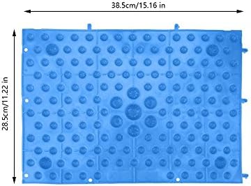 Foot Massage Mat Blood Circulation Tension Release Pad TPE Colorful Foot Acupressure Mat for Home Party Game(Blue)