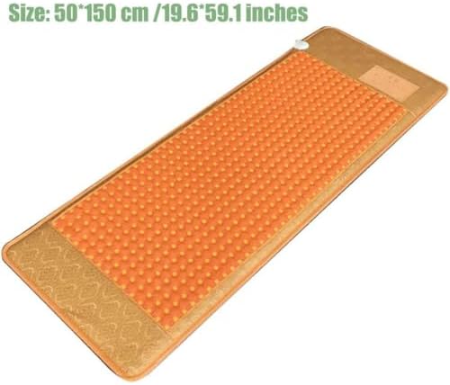 HAILM Far Infrared Amethyst Heating Pad, 6 Color Natural Crystal Heat Mat, Amethyst Infrared Heating Mat with Automatic Thermostat and Adjustable Temperature, Smart Control,50x150cm