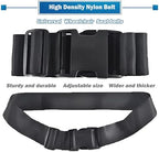 Wheelchair Safety Strap Seat Belt, 31-86"Adjustable Length/ 2" Wide - Black Anti-Slip and Anti-Fall Wheelchair Fixation Belt, Extra Long Size-Suitable for Obese People