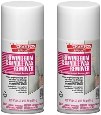 Champion Sprayon Chewing Gum & Candle Wax Remover 5.5 oz. 2 count.