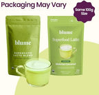 Blume Superfoods Latte - Matcha Powder with Coconut, Natural Caffeine, L-Theanine, All Day Energy & Focus, Sugar-Free, Moringa, Vegan, Organic Matcha Latte from Shizuoka Japan, Green Tea - 25 Servings