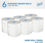 Kimberly-Clark Professional Hard Roll Paper Scott Pro Dispensers Cleaning Towel, 7.50" x 1150 ft, White,Blue 6 per Carton