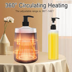 Massage Oil Warmer Bottle Electric Lotion Digital Heater for SPA, Automatic Oil Warmer Heated Oil Lotion Cream for Salon, Barber Shops, Home, with Two Oil Bottle Dispenser