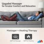 FIT KING Leg Massager with Heat and Compression Therapy – Leg Massage for Circulation, Swollen Leg, RLS Pain, Fatigue Relief – Foot Calf Massager Boots – Mother Day Gift for Mom