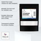 Rolio Pure Titanium Dioxide Powder, 3.5 Oz (100g) Bag – Whitening Colorant for Soap Dye, Sunscreen and Lotion, Epoxy Resin, Candles, Cosmetics, Concrete Pigment, DIY Paint, Ceramics, and Art Projects