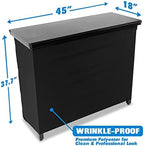 GoBar PRO Commercial Grade Portable Bar Table - Mobile Bartender Station for Events - Includes Black Skirt and Carry Case - Standard or LED