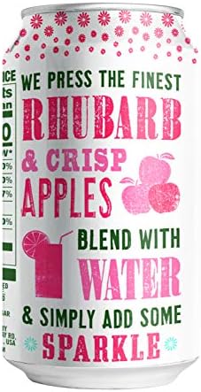 Cawston Press Sparkling Rhubarb & Apple Juice, 11.15 Ounce Cans (Pack of 24)