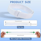 4 Packs Leg Bag Straps(White), Buckle-Type Hook and Loop Strap,Urine Drainage Bag Strap Catheter Leg Bag Straps with Soft Elastic Fabric Comfortable Silicone Grips for Men Women