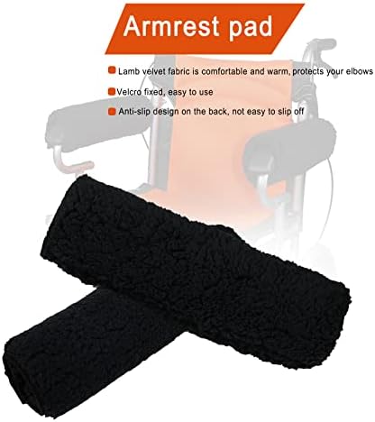 Wivmypog Wheelchair Armrest Pads, 2 Pack Wheelchair Armrest Covers Soft Memory Foam Cushions Accessories for Seniors & Adults, Wheelchair Armrests, Office/Transport Chairs, Scooters